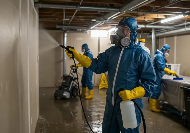 Basement Sanitization and Antimicrobial Treatment process in Madison, NC